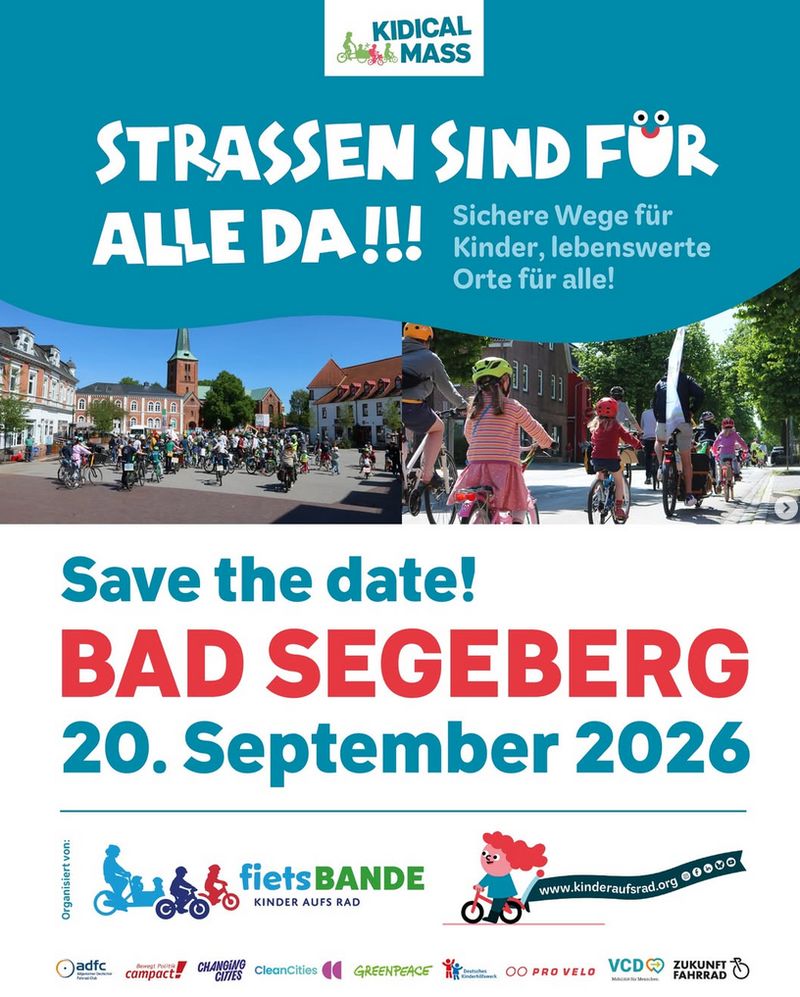 Terminankündigung der fietsbande für den 20.9. in Bad Segeberg
